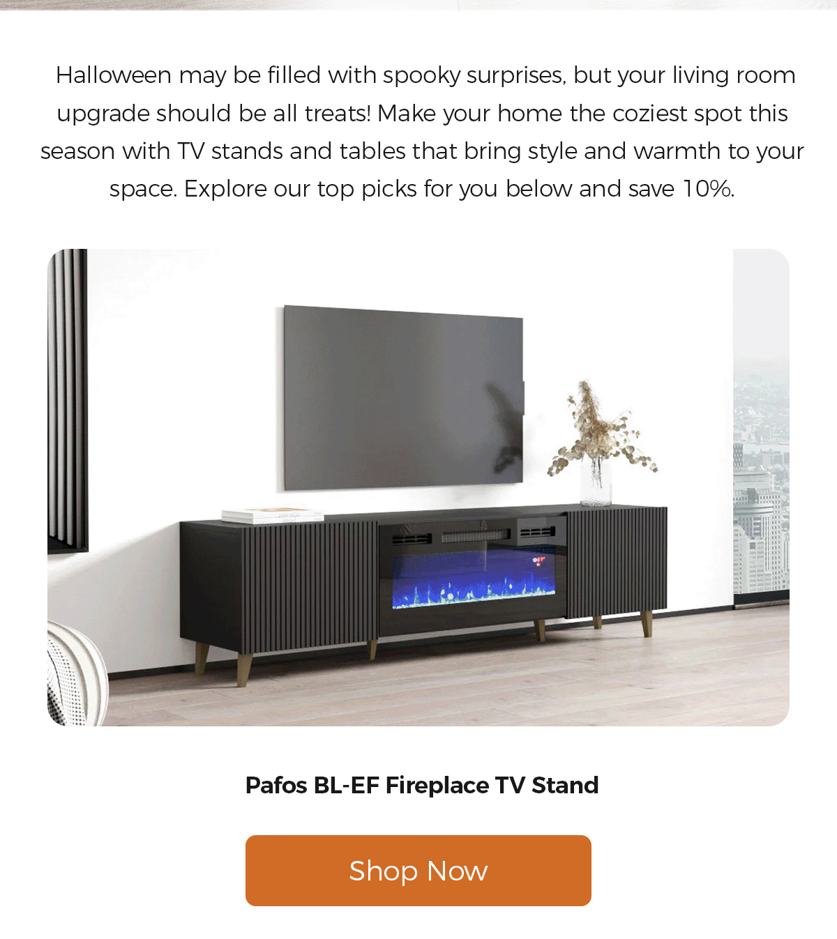 Pafos BL-EF Fireplace TV Stand