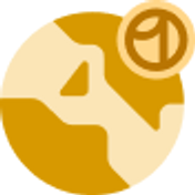 A simplified map with the Uber One medallion.