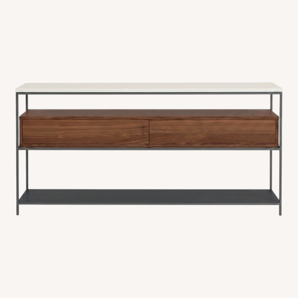Image of Room & Board Williams Natural Glass Side Table