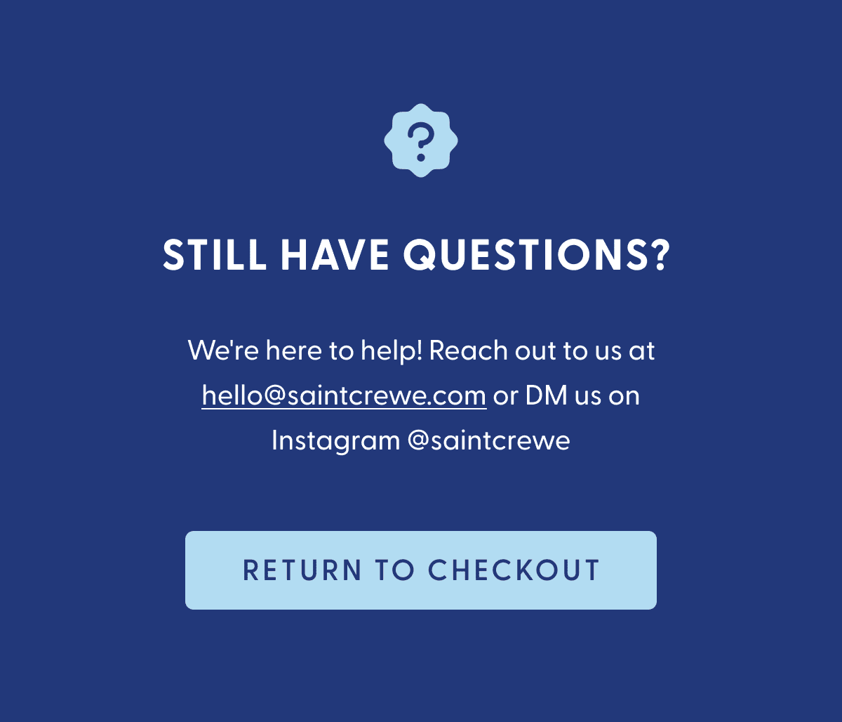 Questions? Get in touch