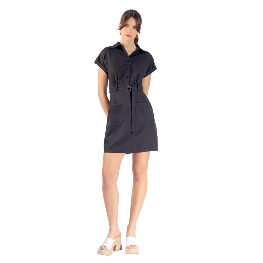 Vestido Corto con Solapas