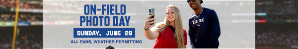 On-Field Photo Day. Sunday, June 29. All Fans, Weather Permitting.