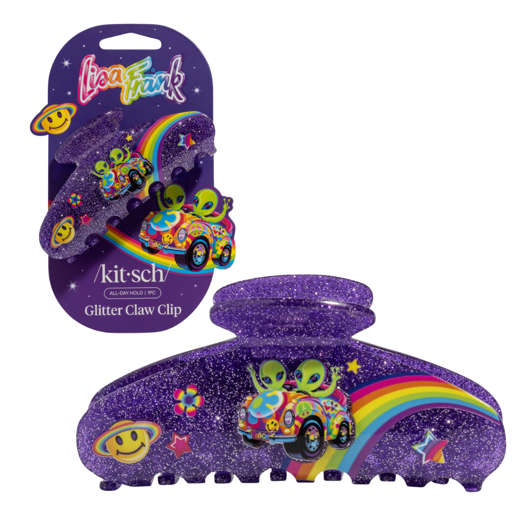 Image of Lisa Frank x Kitsch Glitter Claw Clip - Zoomer & Zorbit