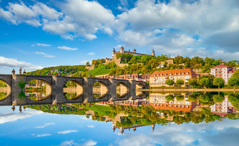 Marienberg Fortress Reflection Wurzburg