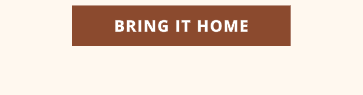 Bring it home call-to-action banner for pull-out spice rack drawer kitchen organization solution