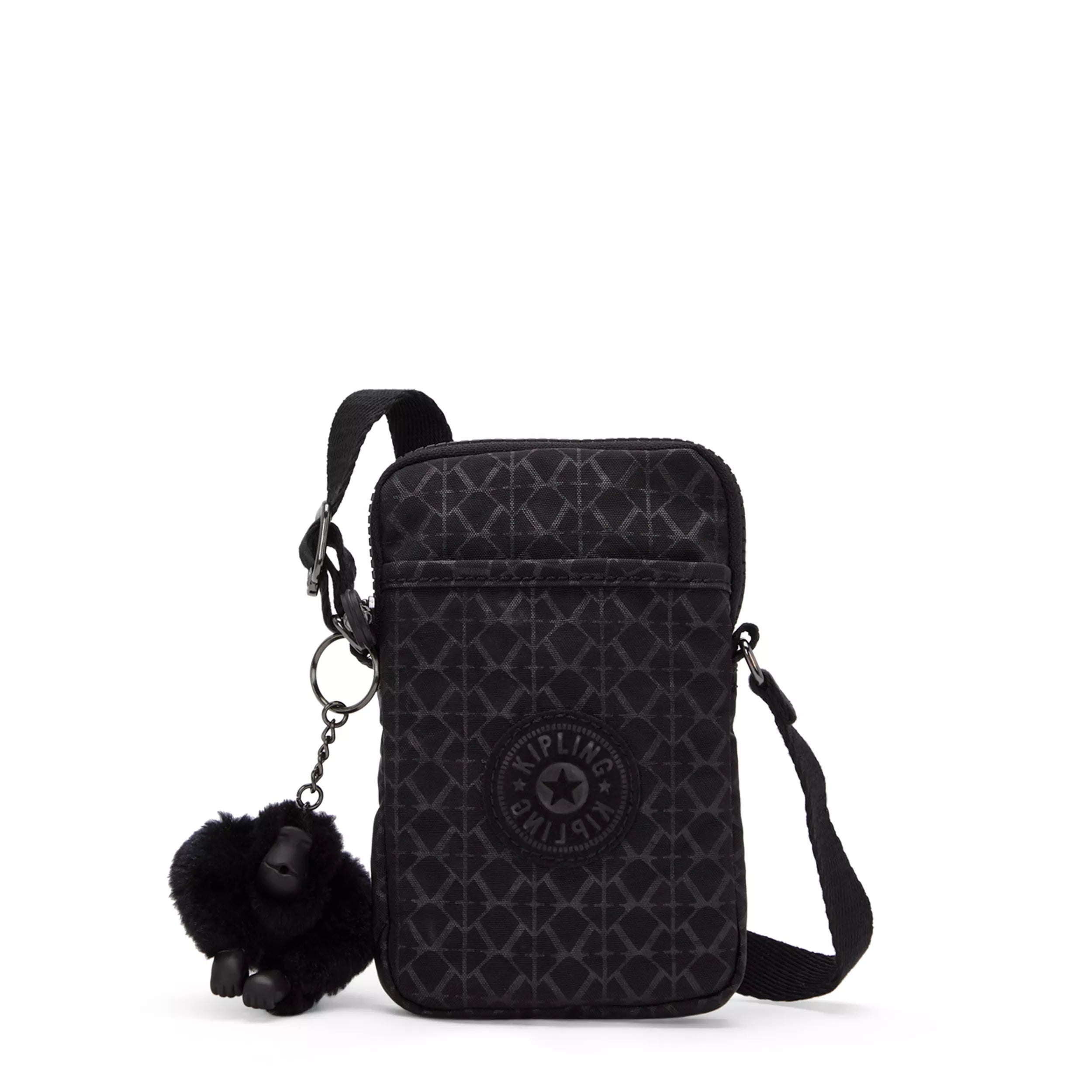Tally Printed Crossbody Phone Bag-Signature Embossed
