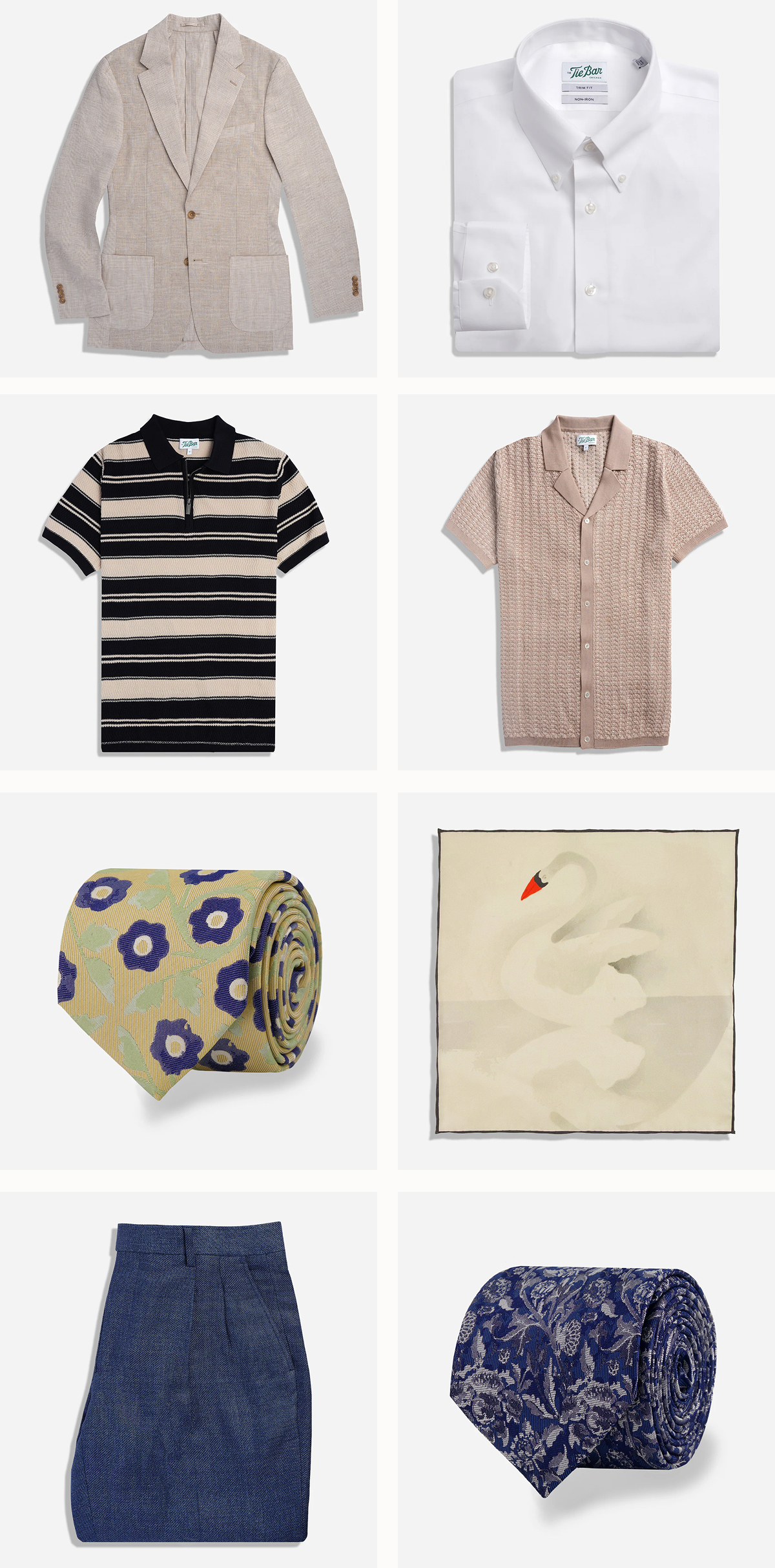 Polos, ties, and lightweight layers built for the season.