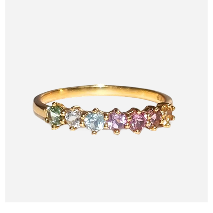 Pastel Rainbow Gemstone Ring