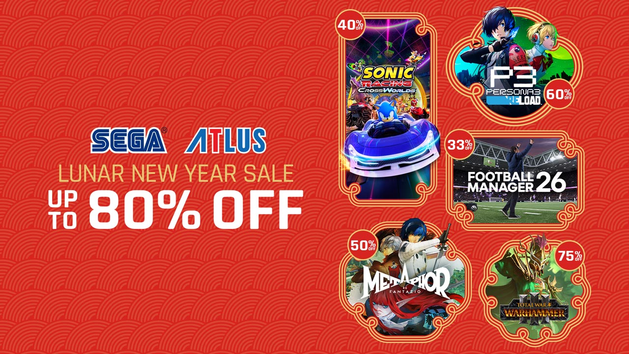 SEGA® ATLUS | LUNAR NEW YEAR SALE | UP TO 80% OFF