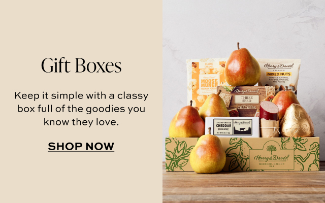 Gift Boxes - Keep it simple with a classy box full of the goodies you know they love.  