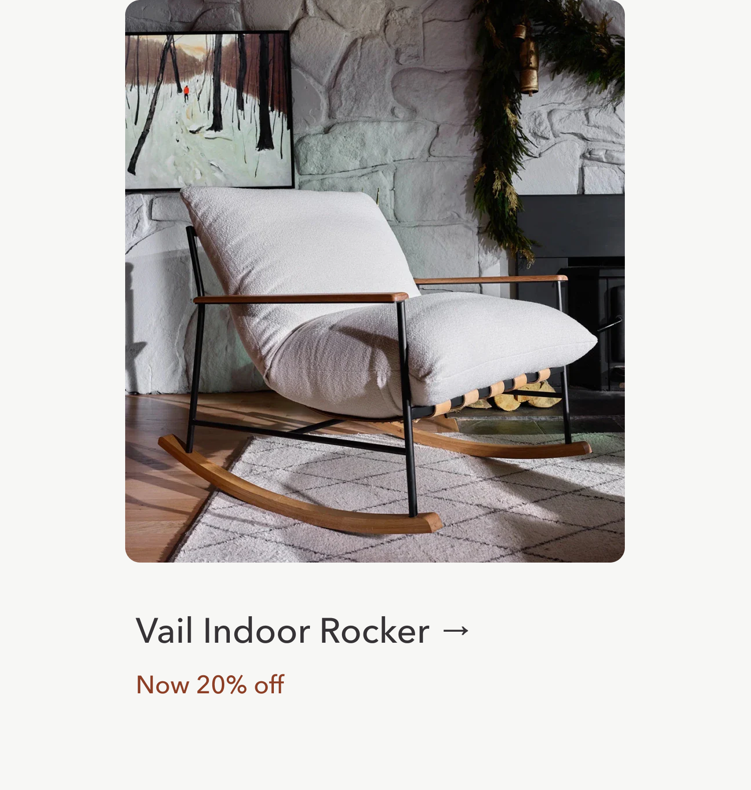 Vail Indoor Rocker now 20% Off