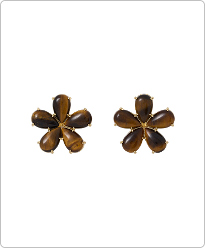 The Semi Precious Flower Earring