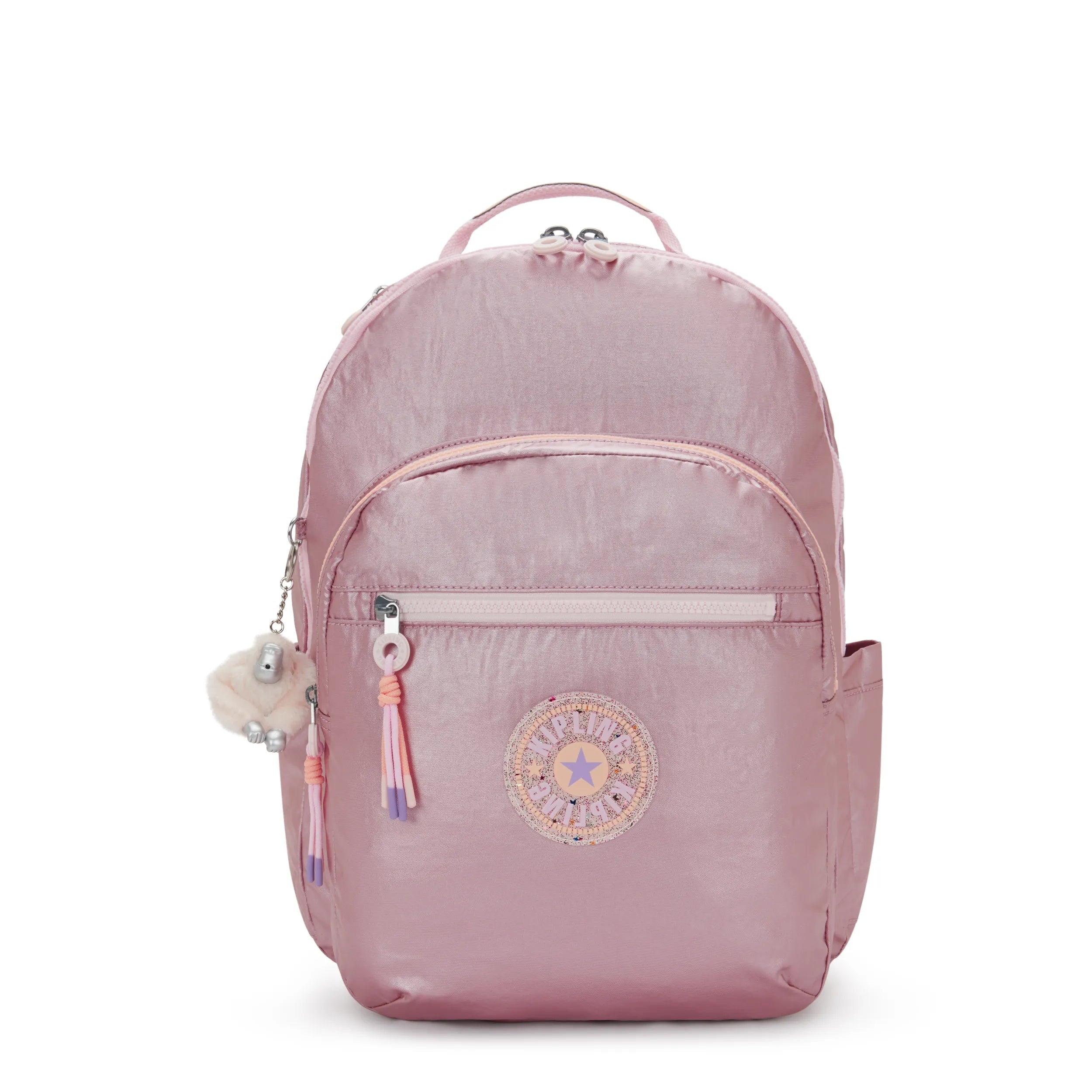 Seoul Extra Large Metallic 17" Laptop Backpack-Bronze Pink Metallic C