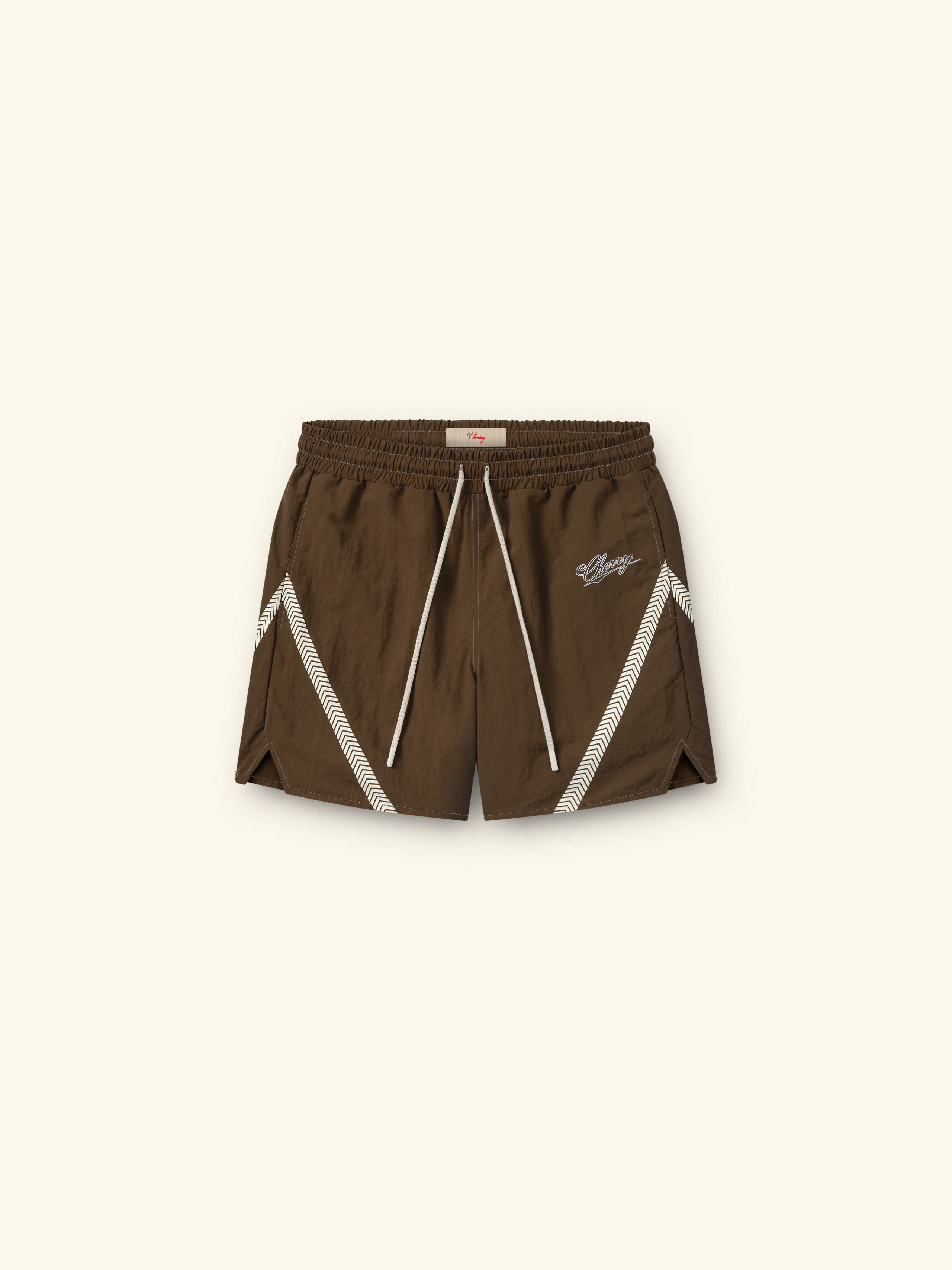 Image of Nylon Running Shorts (Brown)