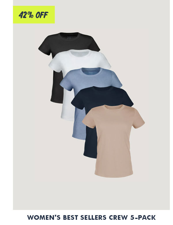 Women's best sellers crew 5-pack