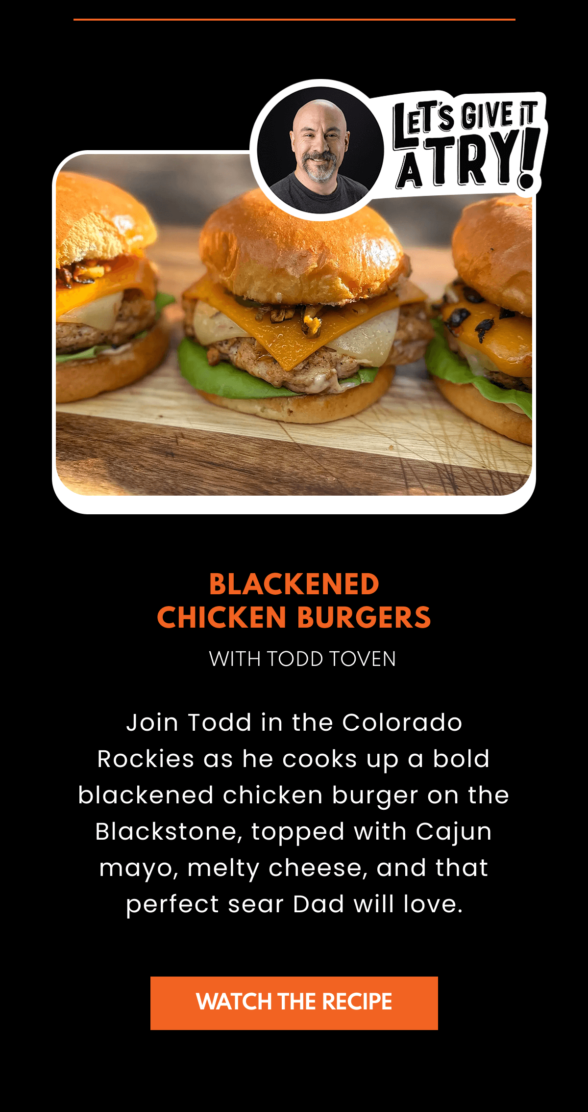 Blackened Chicken Burgers