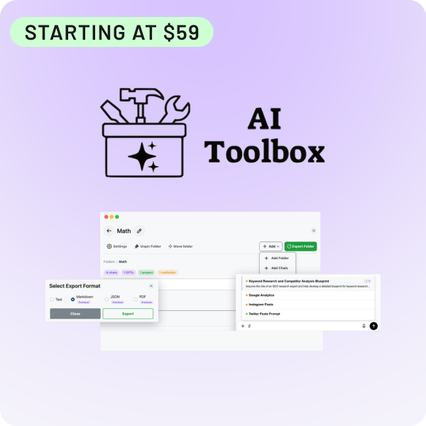 Shop AI Toolbox (Starting at $59)