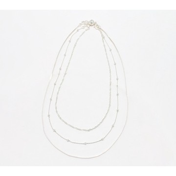 UltraFine 950 Silver Set of 3 Necklaces with Magnet Clasp