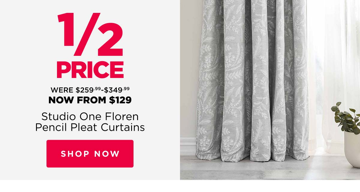 Studio One Floren Pencil Pleat Curtains