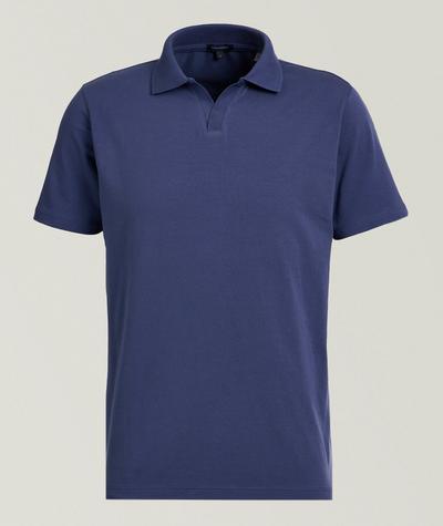 Patrick Assaraf - Stretch-Pima Cotton Johnny Collar Polo 