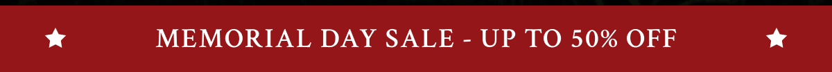 memorial day SALE - UP TO 50% OFF