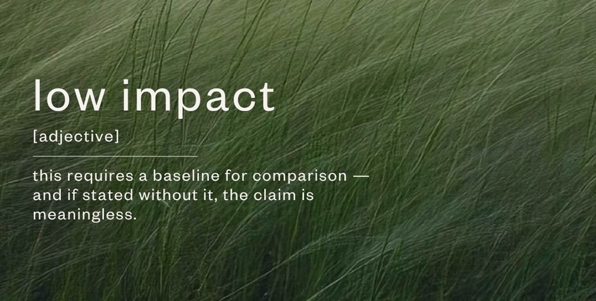 low impact on the planet