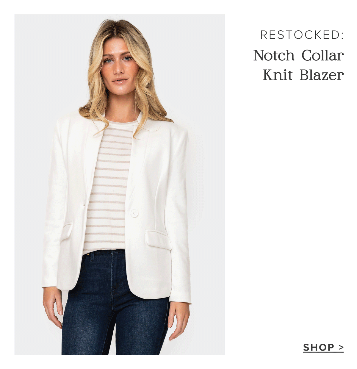 Notch Collar Blazer