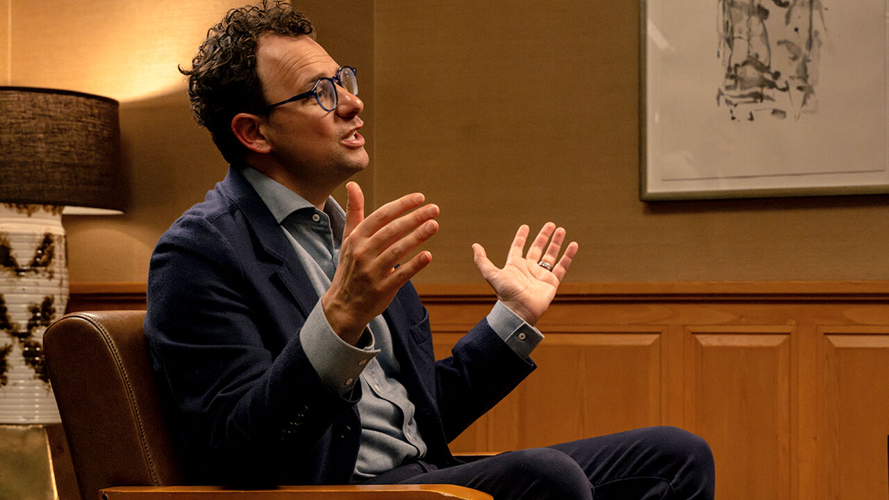 The CEO of Anthropic, Dario Amodei, photographed during interview with Zanny Minto Beddoes 