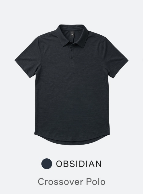Crossover Polo in Obsidian