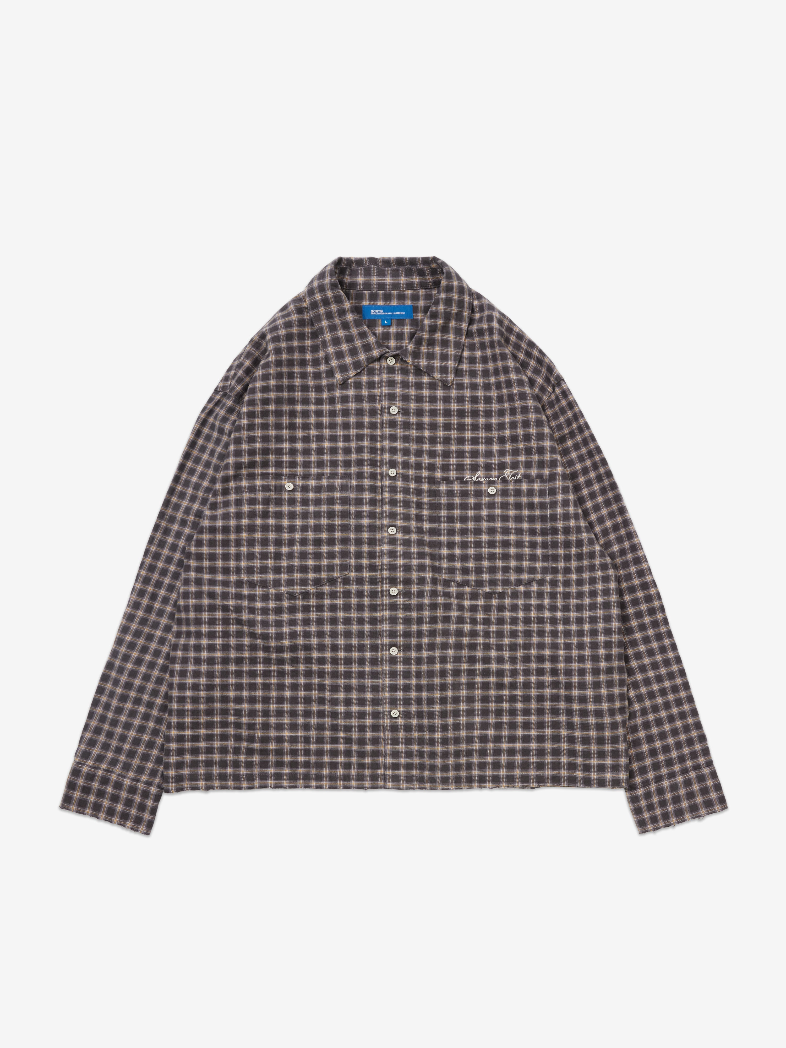 Image of Distressed Plaid Shirt