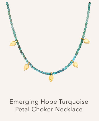 Emerging Hope Turquoise Petal Choker Necklace