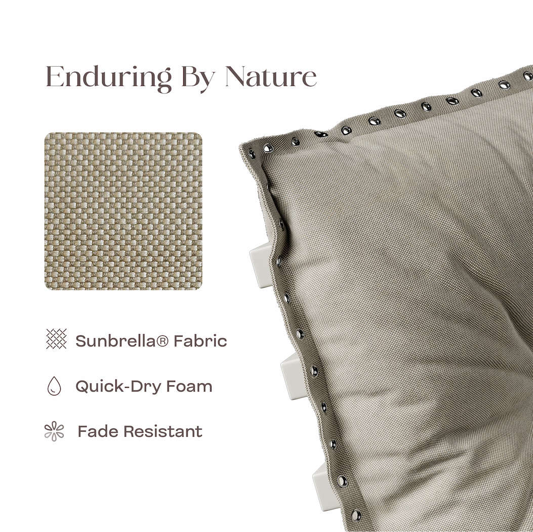 Enduring by Nature   Sunbrella® Fabric  Quick  Fade Resistant-Dry Foam  