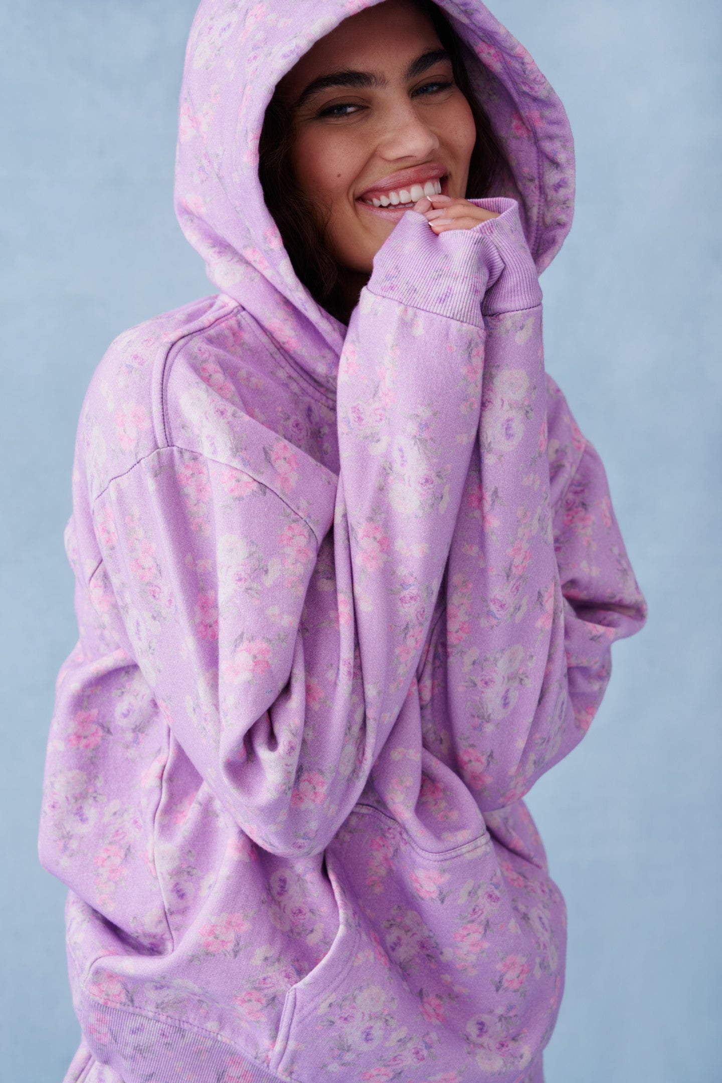 Image of Nacova Floral Cotton Hoodie