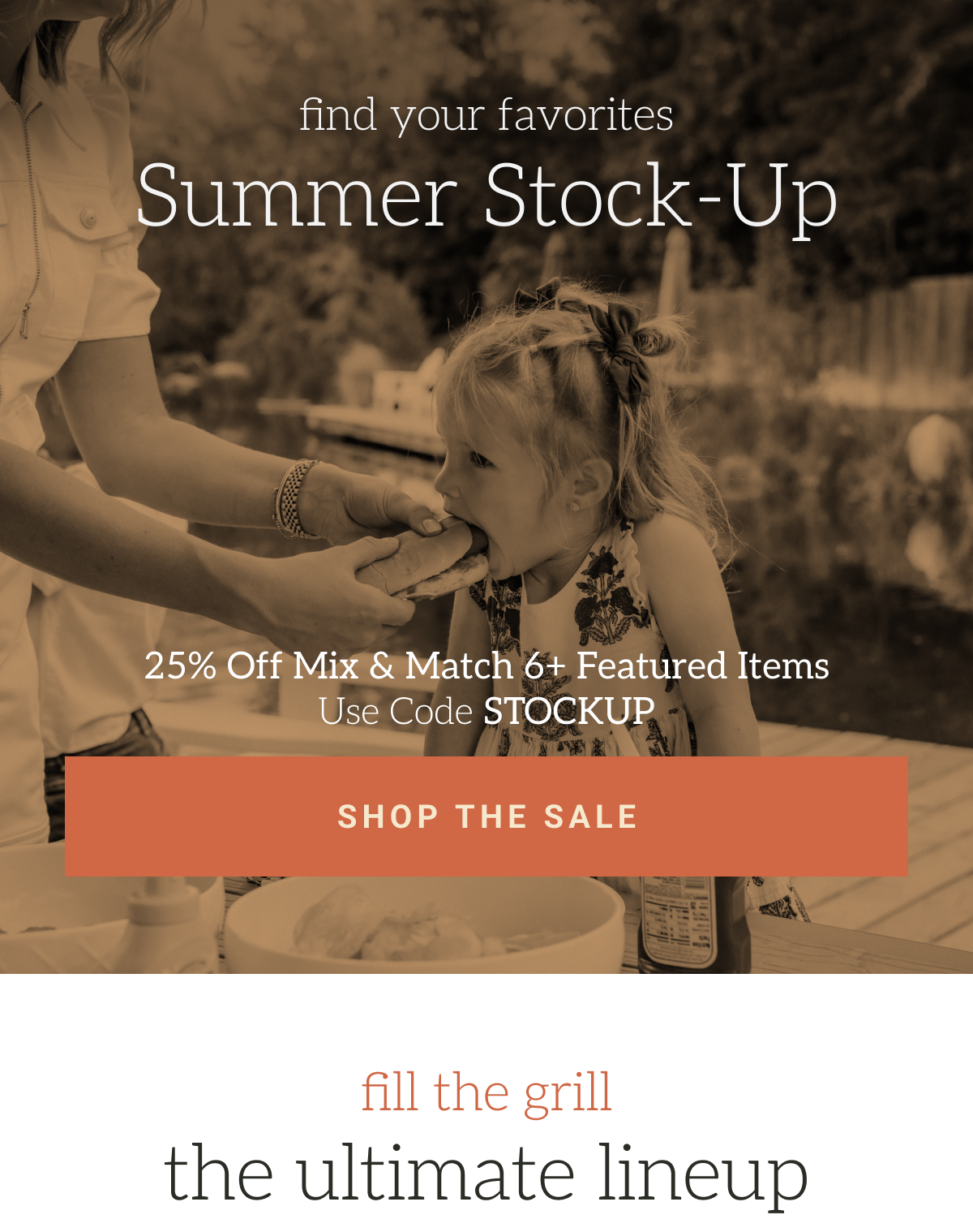 Summer Stock-Up hero shop the sale