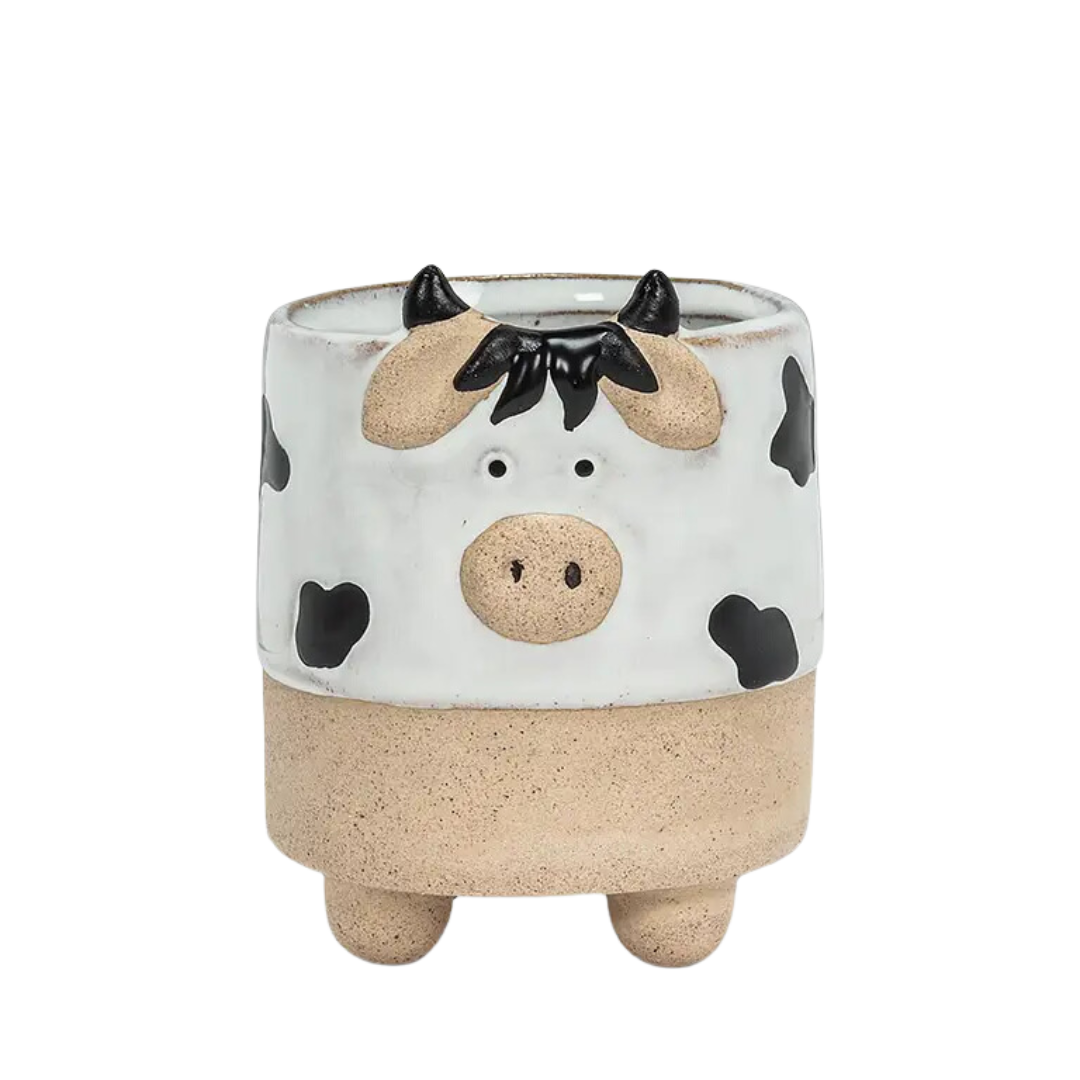 Image of Small Cow On Legs Planter