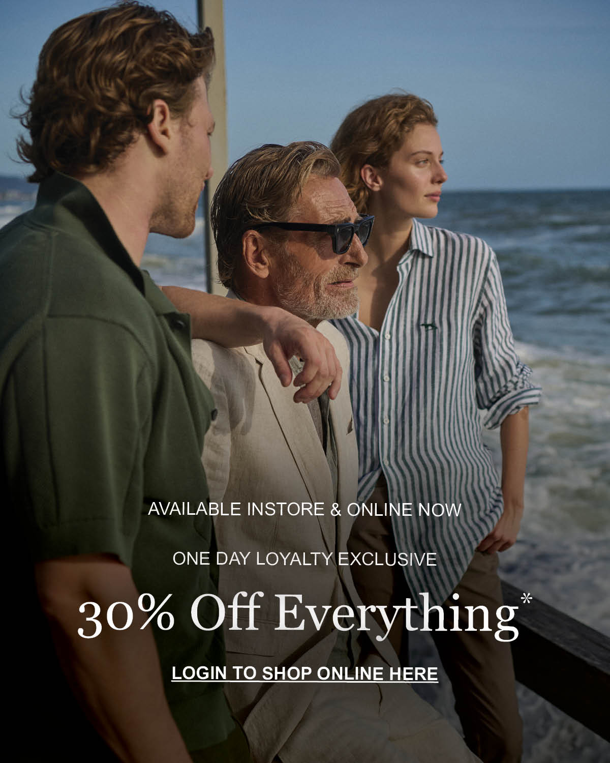 30% off everything - Login to shop online now