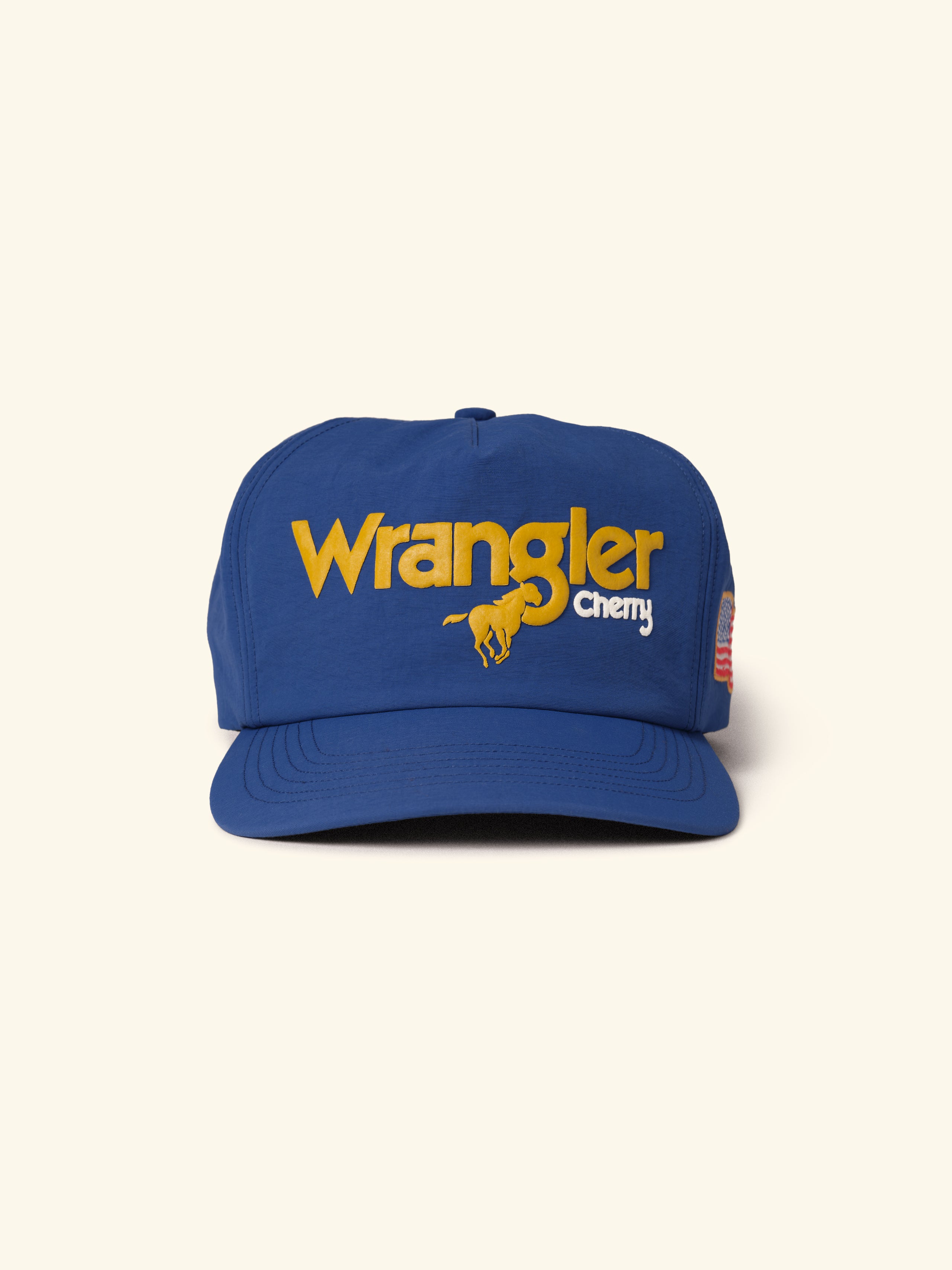 Image of Cherry x Wrangler Nylon 5 Panel Hat (Royal Blue)