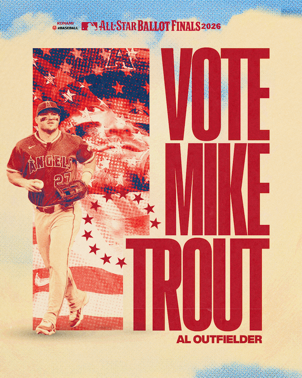 2026 KONAMI eBaseball™ MLB All-Star Ballot Finals. VOTE MIKE TROUT - AL Outfielder