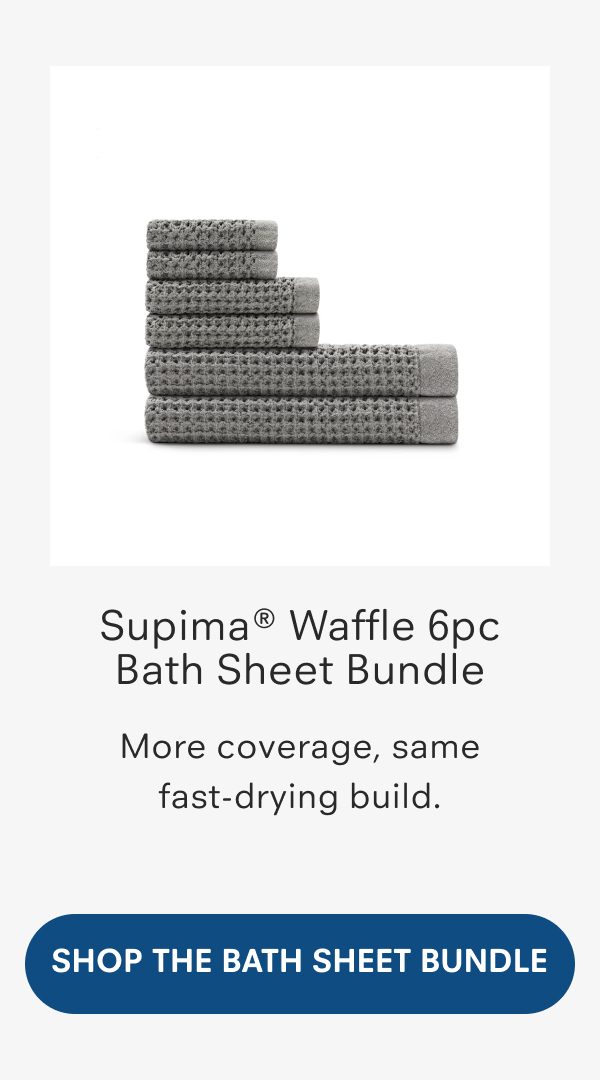 Supima® Waffle 6pc Bath Sheet Bundle
