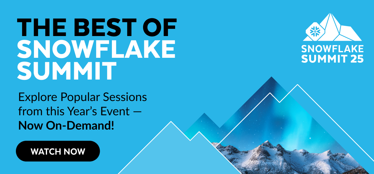 The Best of Snowflake  Event