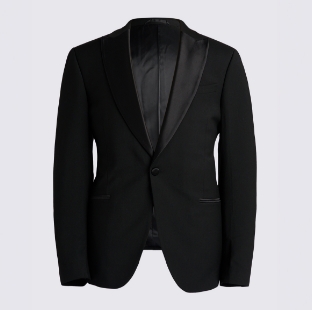 Slim Fit Black Peak Lapel Tuxedo