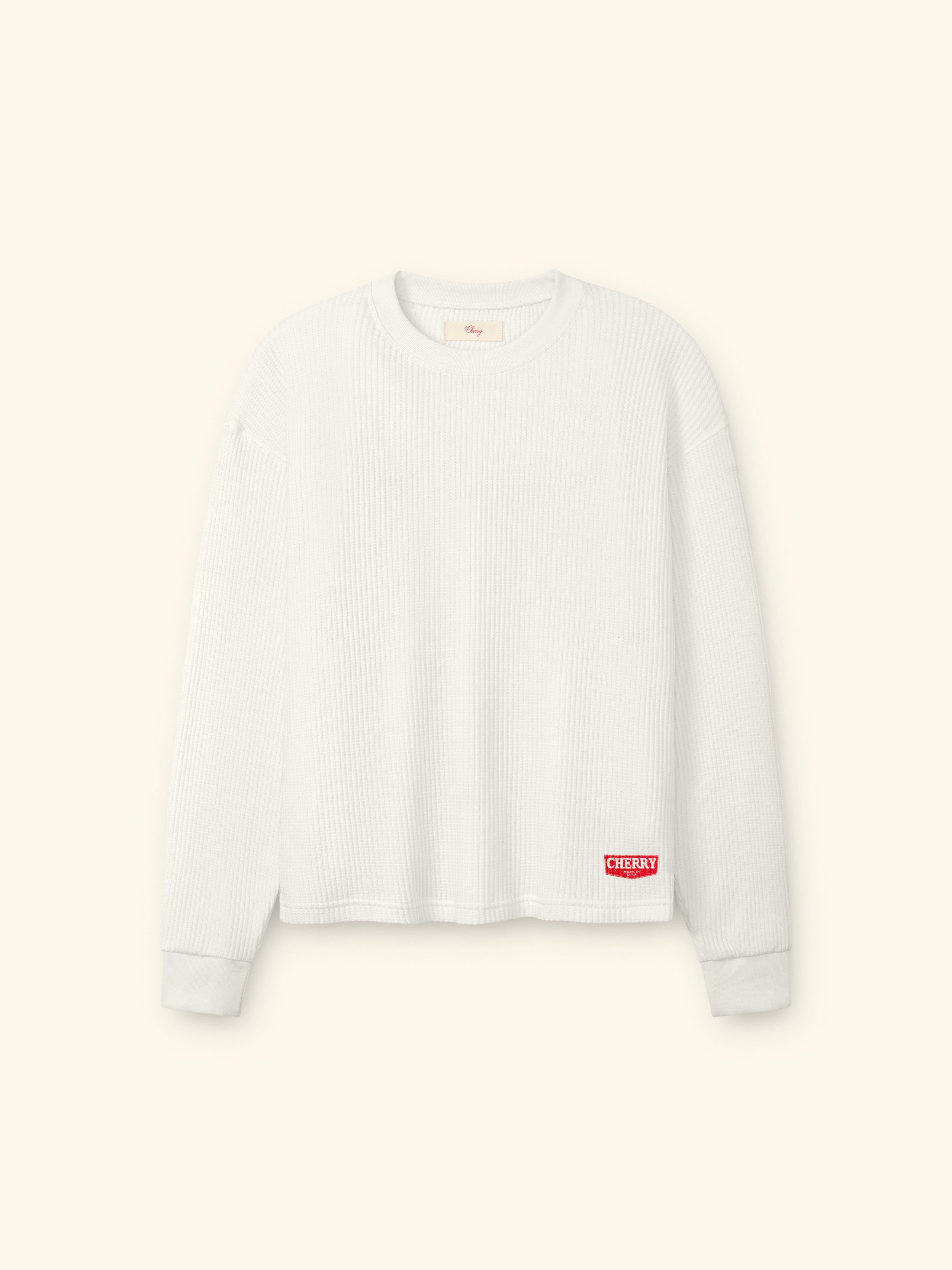 Image of Chevron Logo Longsleeve Thermal (Natural)