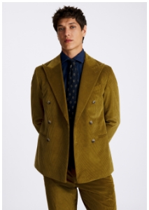 Slim Fit Olive Corduroy Suit