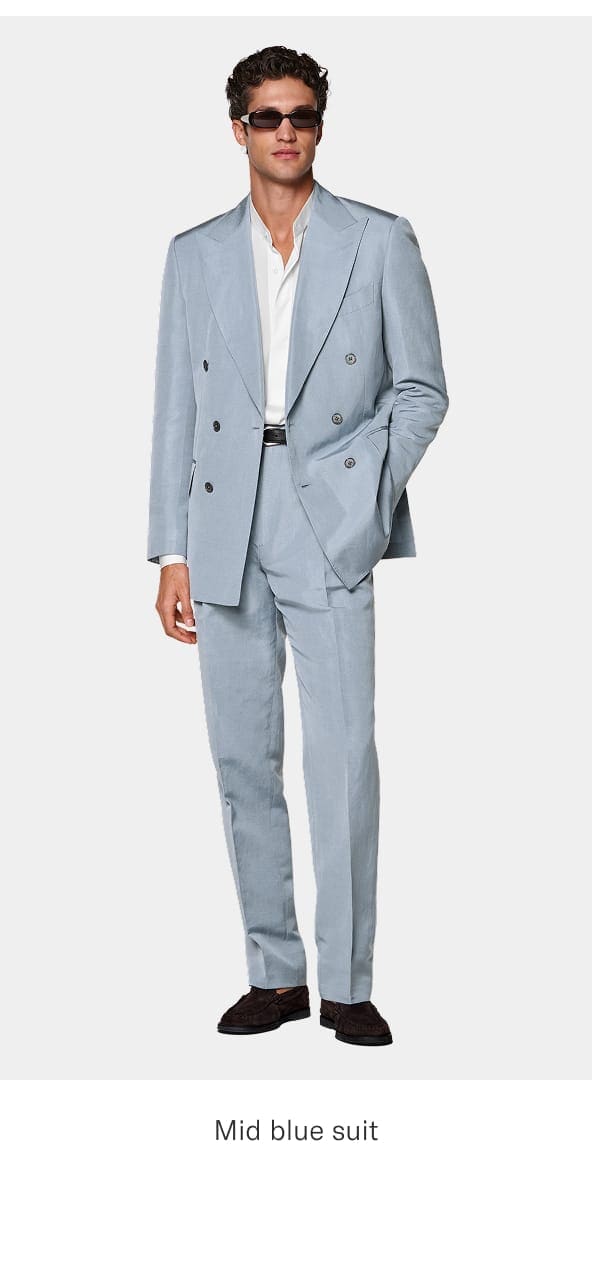 Mid blue suit