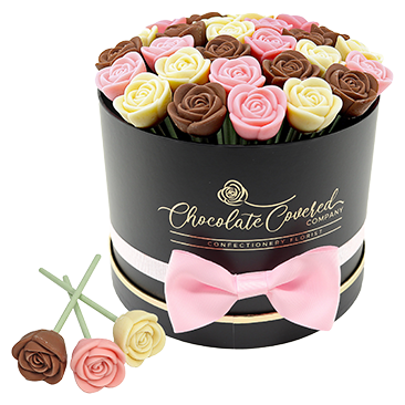 Chocolate Covered Company Mother's Day Chocolate Rose Bouquet, 27 Belgian Chocolate Roses Total