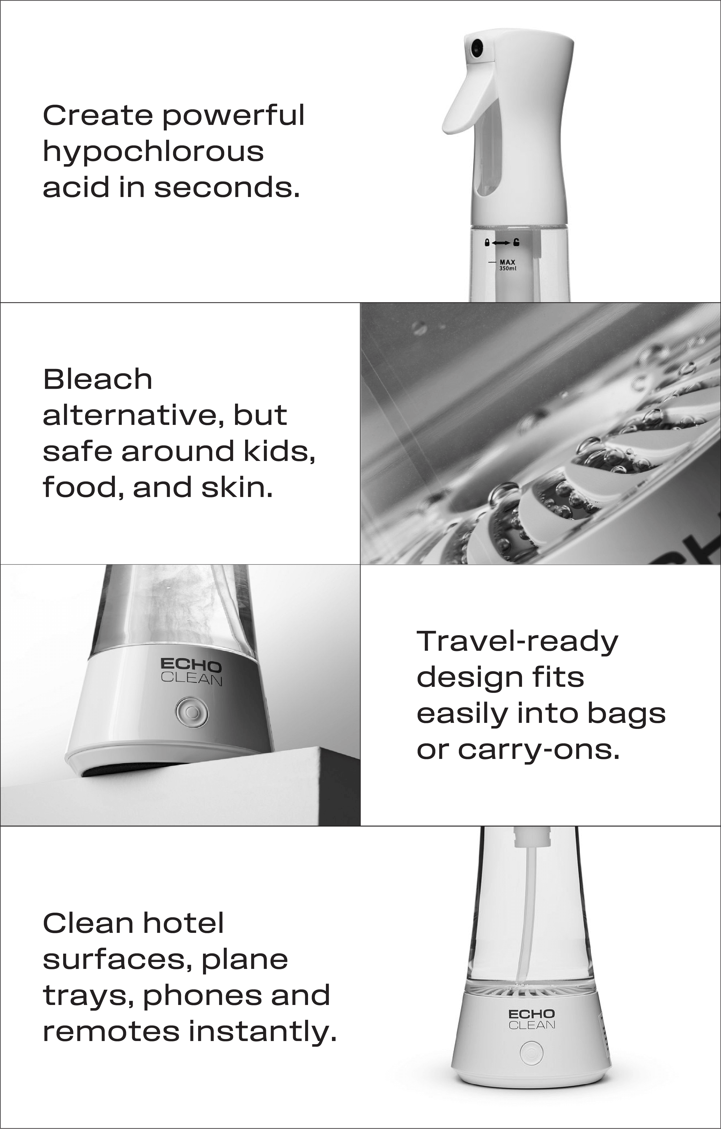 Features of the Echo Clean