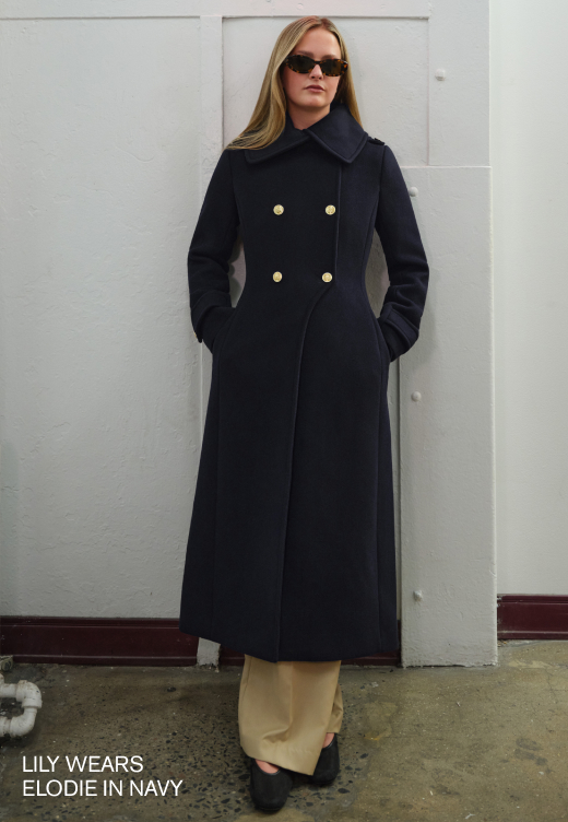 ELODIE-R double face wool tailored coat