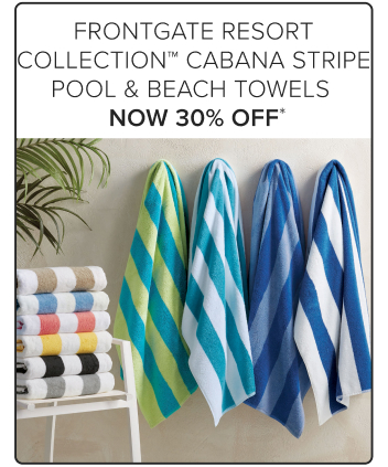 Frontgate Resort Collection Cabana Stripe Pool & Beach Towels Now 30% Off