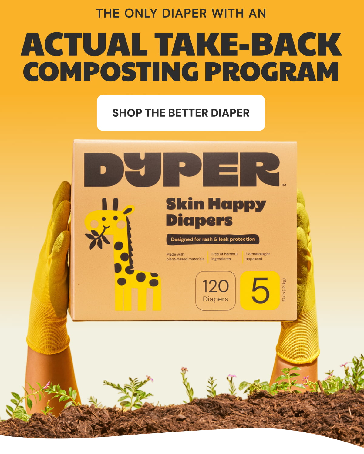 The Only Diaper With An Actual Take-back Composting Program