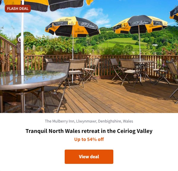 Tranquil North Wales retreat in the Ceiriog Valley